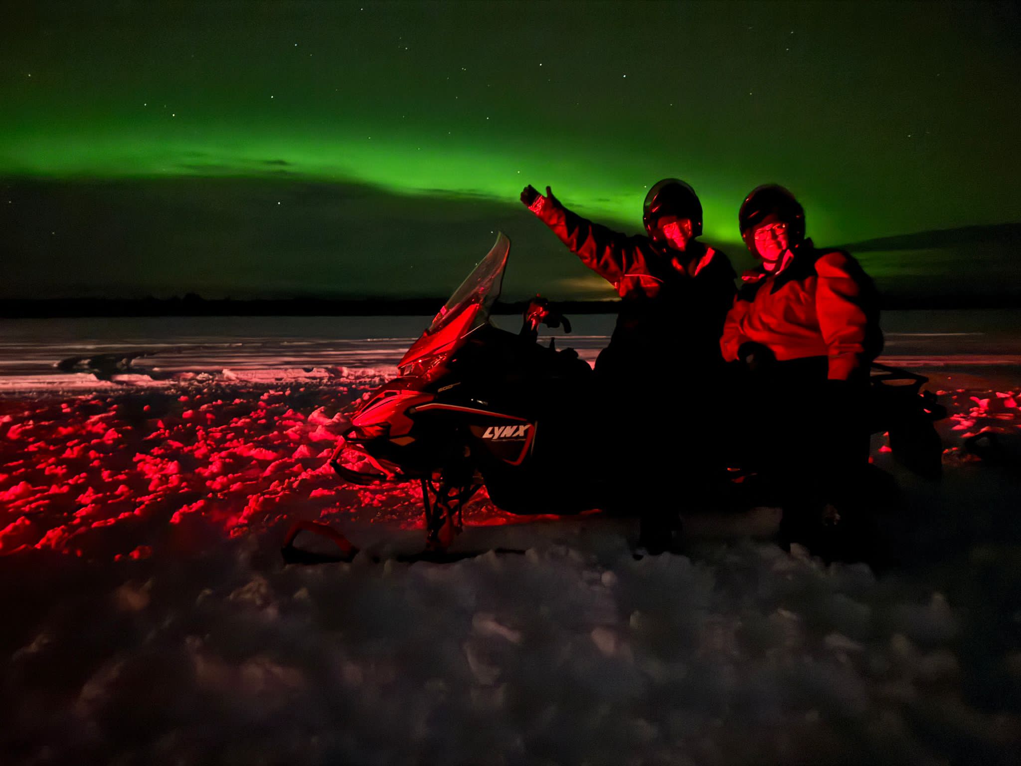 Laura & Steph in Rovaniemi, Finland