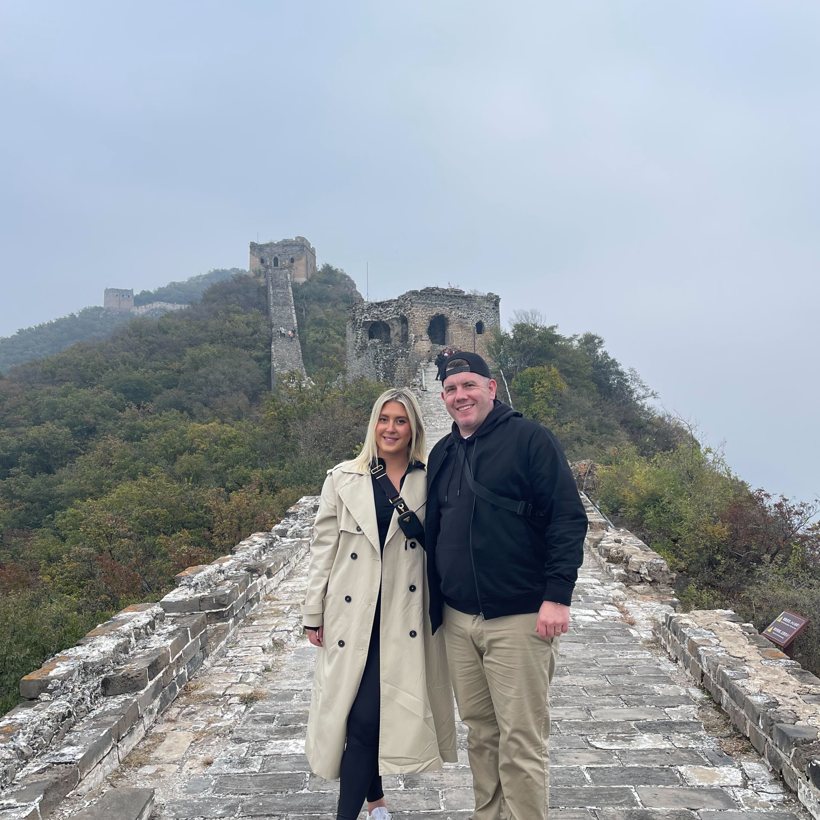 Travellers on the Great Wall of China
