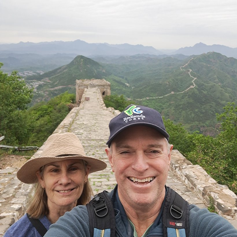 Travellers on the Great Wall of China