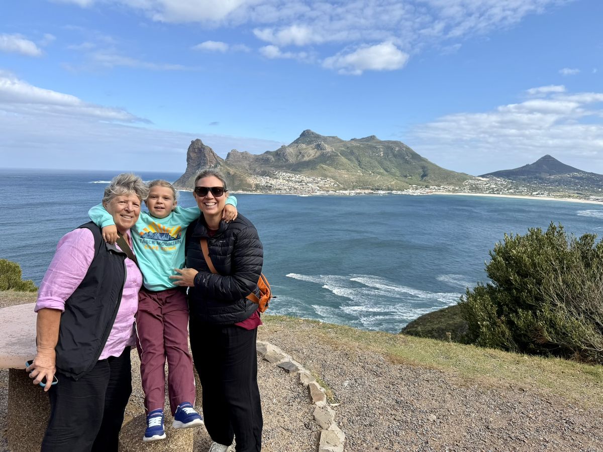 Three generations of one family above Hout Bay, Cape Town