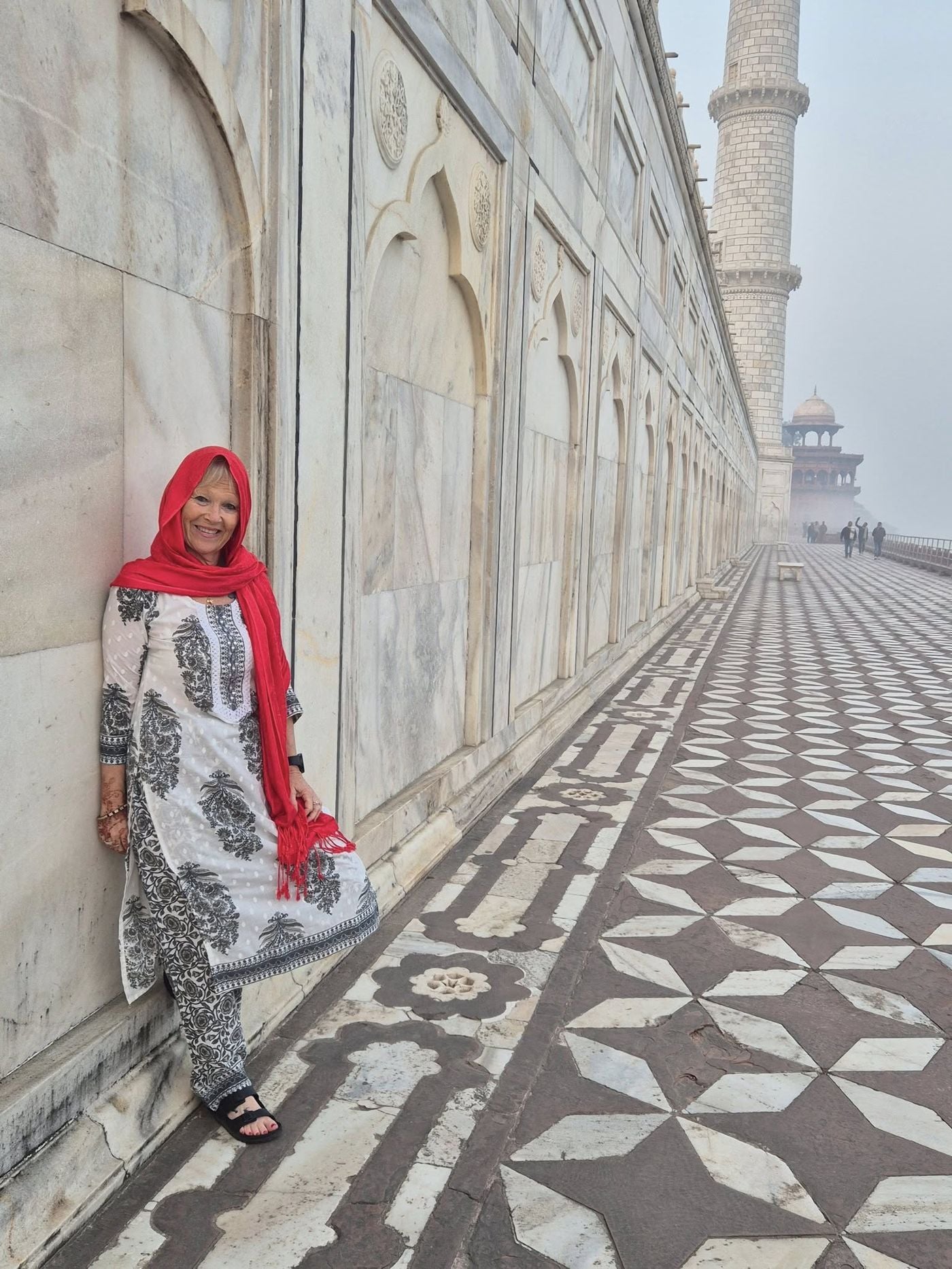 Traveller at the Taj Mahal