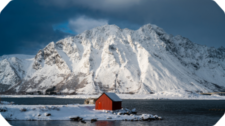 Cabin in the Norwegian fjords
